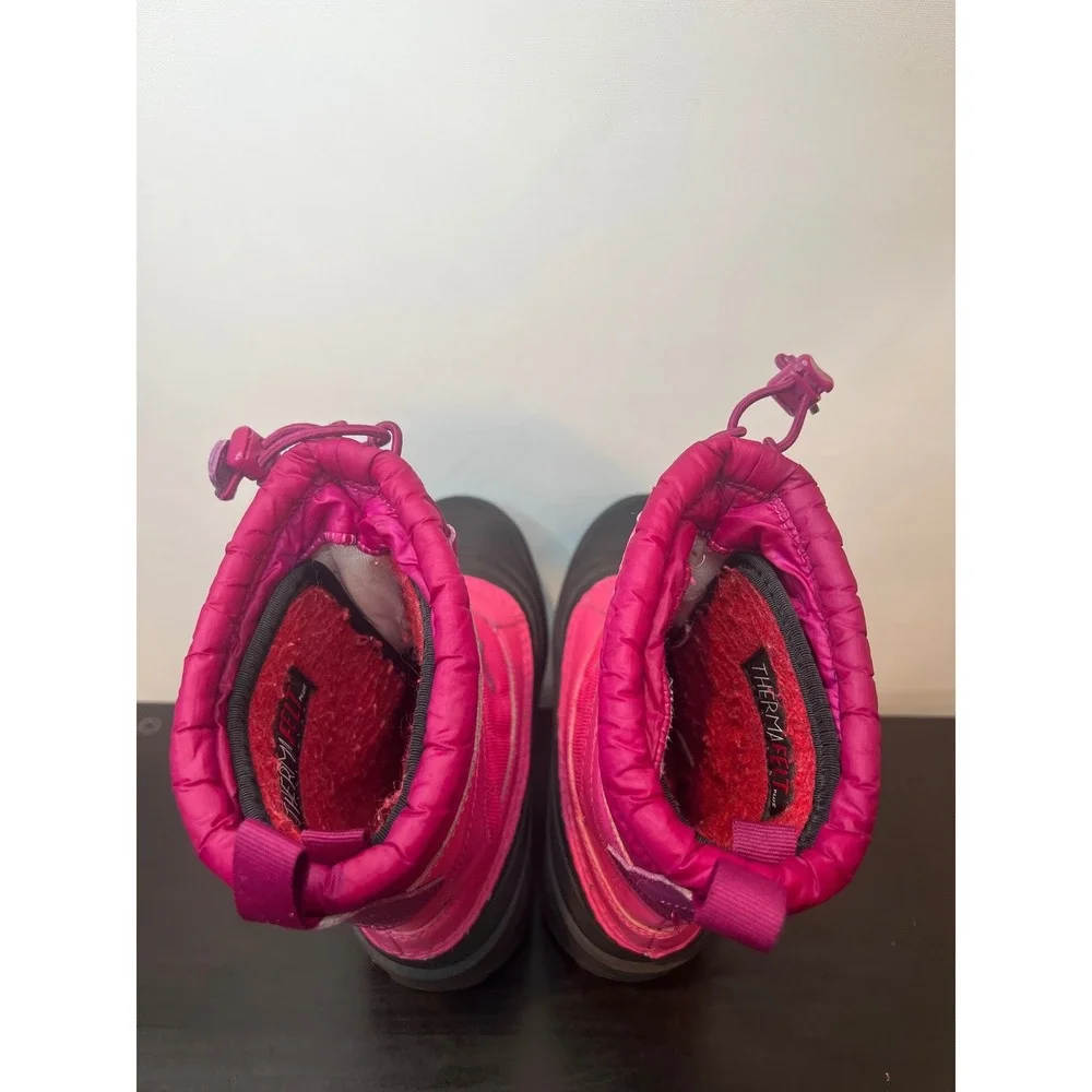 The North Face Alpenglow Winter Boots Pink Waterproof Insulated Little Girl Sz 2